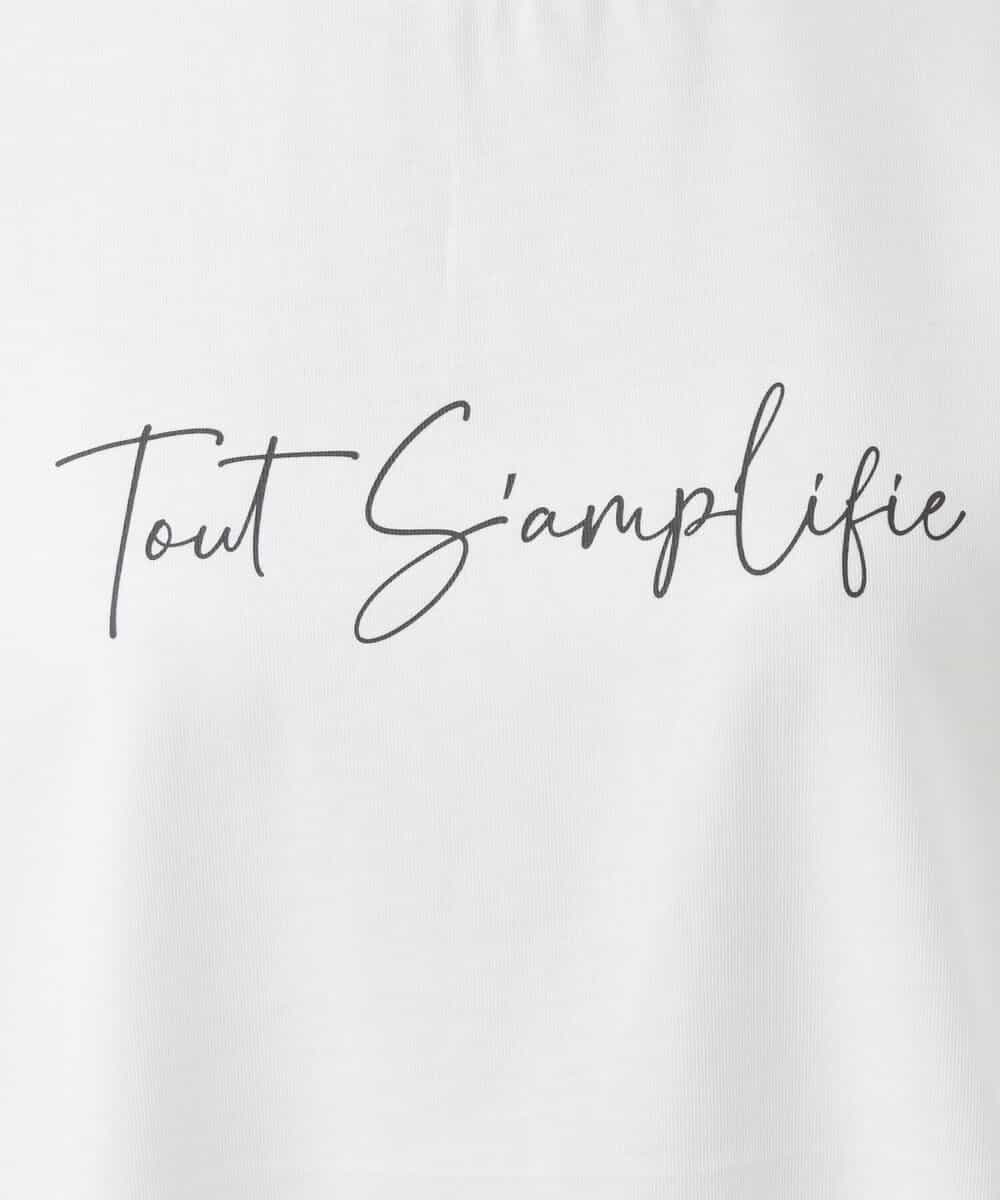 FKKGS06075 MK MICHEL KLEIN(MK ミッシェルクラン) フレンチスリーブロゴTシャツ/洗える ホワイト