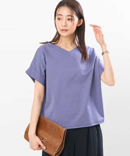 FKKGS07095 MK MICHEL KLEIN ストライプカットソー/洗える