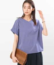FKKGS07095 MK MICHEL KLEIN(MK ミッシェルクラン) ストライプカットソー/洗える ネイビー