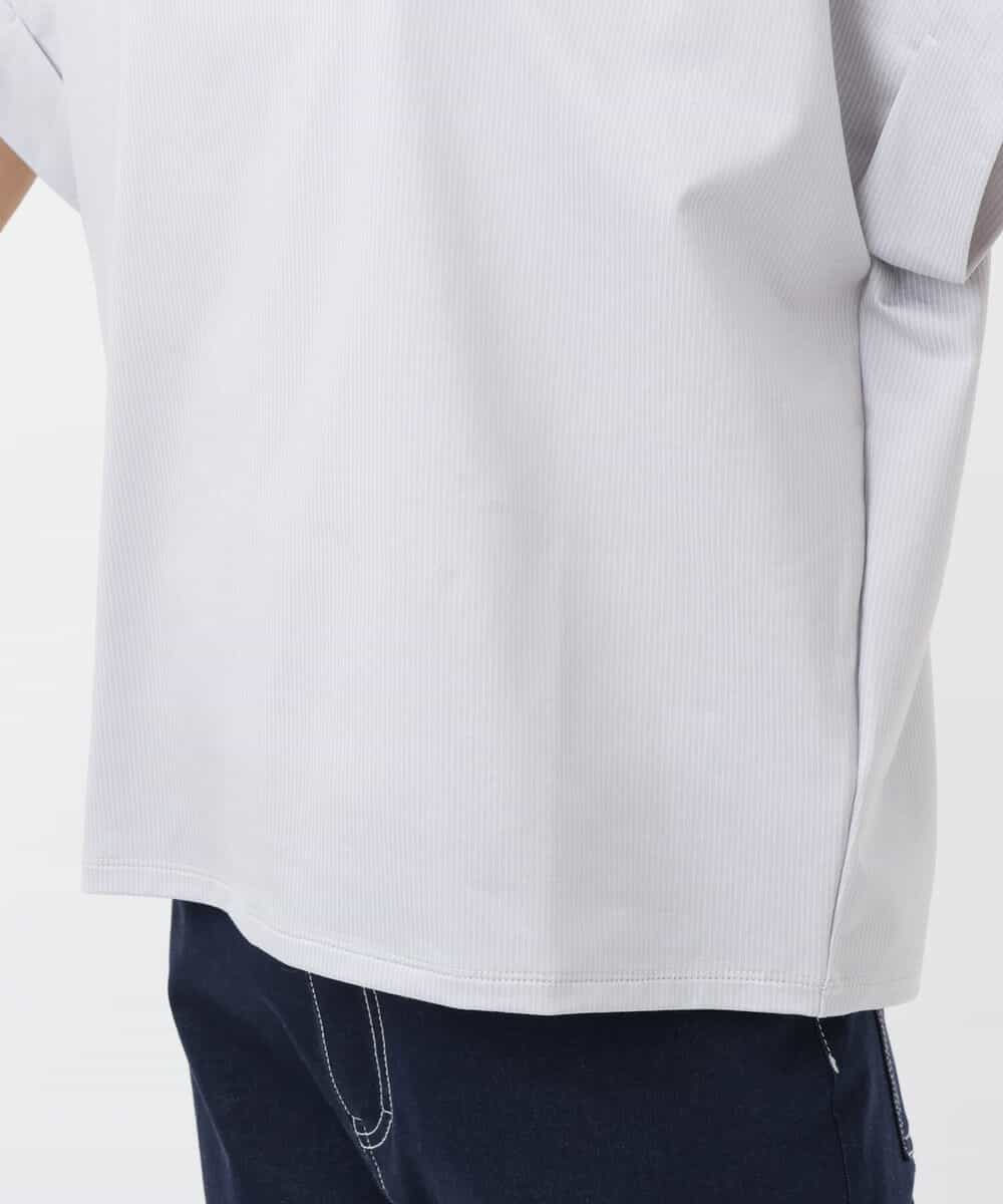 FKKGS07095 MK MICHEL KLEIN(MK ミッシェルクラン) ストライプカットソー/洗える ライトグレー