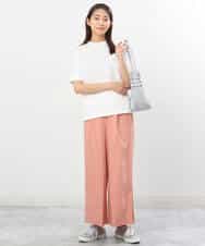 FKKGS11085 MK MICHEL KLEIN(MK ミッシェルクラン) モックネックTシャツ/洗える グリーン