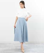 FKKGS11085 MK MICHEL KLEIN(MK ミッシェルクラン) モックネックTシャツ/洗える グリーン