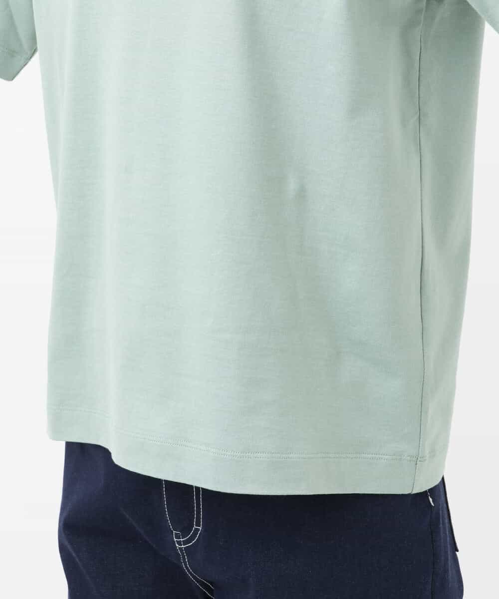 FKKGS11085 MK MICHEL KLEIN(MK ミッシェルクラン) モックネックTシャツ/洗える グリーン