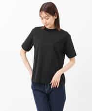 FKKGS11085 MK MICHEL KLEIN(MK ミッシェルクラン) モックネックTシャツ/洗える グリーン