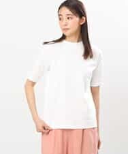 FKKGS11085 MK MICHEL KLEIN(MK ミッシェルクラン) モックネックTシャツ/洗える ホワイト