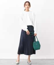 FKKGV31120 MK MICHEL KLEIN(MK ミッシェルクラン) ドロストヘムダンボールカットソー/洗える ベージュ