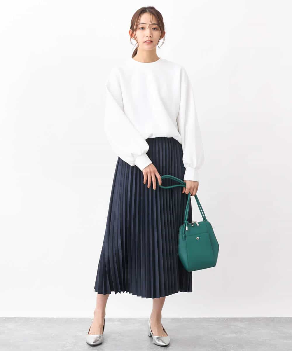FKKGV31120 MK MICHEL KLEIN(MK ミッシェルクラン) ドロストヘムダンボールカットソー/洗える ベージュ