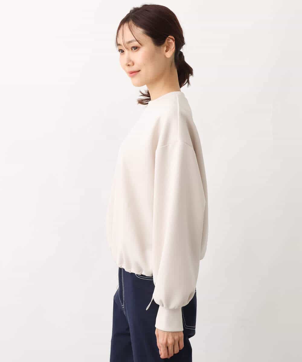 FKKGV31120 MK MICHEL KLEIN(MK ミッシェルクラン) ドロストヘムダンボールカットソー/洗える ベージュ
