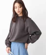 FKKGV31120 MK MICHEL KLEIN(MK ミッシェルクラン) ドロストヘムダンボールカットソー/洗える チャコール