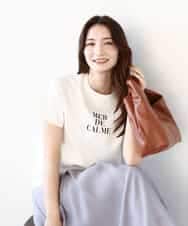 FKKHA53085 MK MICHEL KLEIN(MK ミッシェルクラン) ベーシックロゴTシャツ/洗える ホワイト