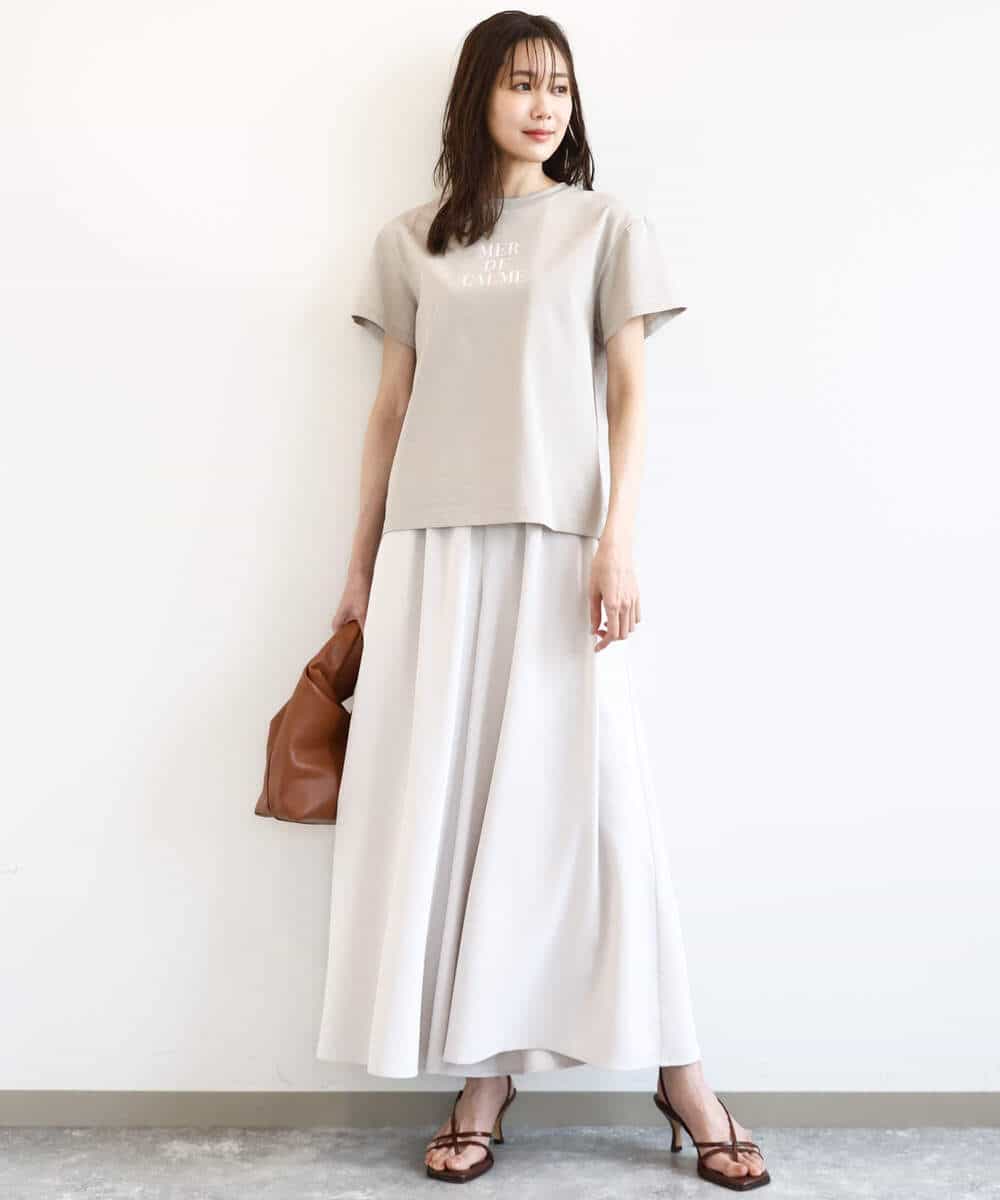 FKKHA53085 MK MICHEL KLEIN(MK ミッシェルクラン) ベーシックロゴTシャツ/洗える ホワイト