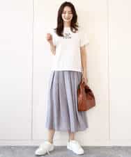 FKKHA53085 MK MICHEL KLEIN(MK ミッシェルクラン) ベーシックロゴTシャツ/洗える ホワイト