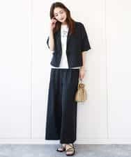 FKKHA53085 MK MICHEL KLEIN(MK ミッシェルクラン) ベーシックロゴTシャツ/洗える ホワイト