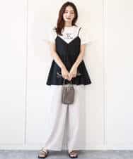 FKKHA53085 MK MICHEL KLEIN(MK ミッシェルクラン) ベーシックロゴTシャツ/洗える ホワイト