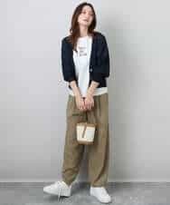 FKKHA53085 MK MICHEL KLEIN(MK ミッシェルクラン) ベーシックロゴTシャツ/洗える ホワイト