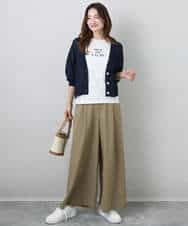 FKKHA53085 MK MICHEL KLEIN(MK ミッシェルクラン) ベーシックロゴTシャツ/洗える ホワイト