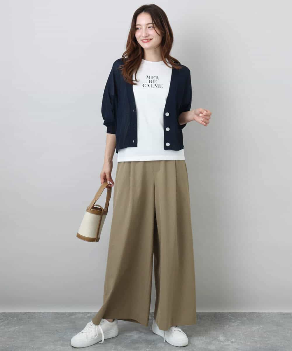 FKKHA53085 MK MICHEL KLEIN(MK ミッシェルクラン) ベーシックロゴTシャツ/洗える ホワイト