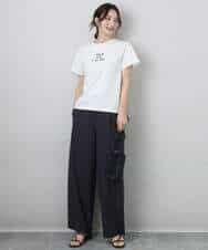 FKKHA53085 MK MICHEL KLEIN(MK ミッシェルクラン) ベーシックロゴTシャツ/洗える ホワイト