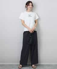 FKKHA53085 MK MICHEL KLEIN(MK ミッシェルクラン) ベーシックロゴTシャツ/洗える ホワイト