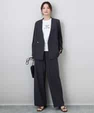 FKKHA53085 MK MICHEL KLEIN(MK ミッシェルクラン) ベーシックロゴTシャツ/洗える ホワイト