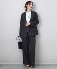 FKKHA53085 MK MICHEL KLEIN(MK ミッシェルクラン) ベーシックロゴTシャツ/洗える ホワイト