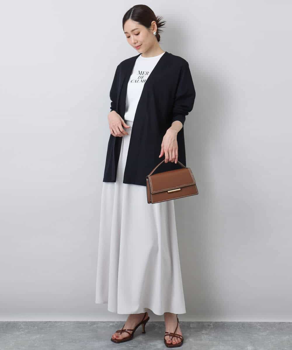FKKHA53085 MK MICHEL KLEIN(MK ミッシェルクラン) ベーシックロゴTシャツ/洗える ホワイト
