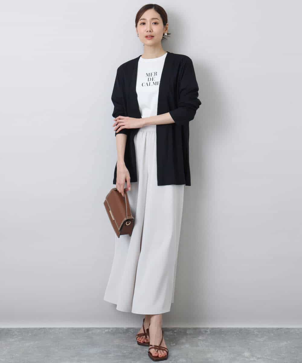 FKKHA53085 MK MICHEL KLEIN(MK ミッシェルクラン) ベーシックロゴTシャツ/洗える ホワイト