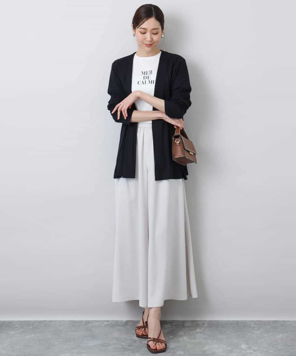 FKKHA53085 MK MICHEL KLEIN(MK ミッシェルクラン) ベーシックロゴTシャツ/洗える ホワイト
