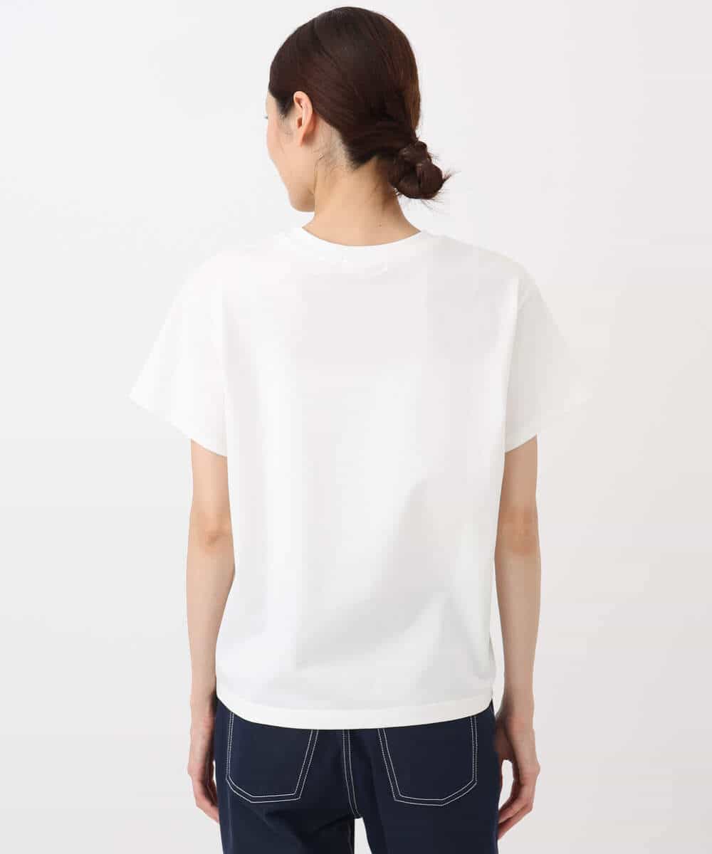 FKKHA53085 MK MICHEL KLEIN(MK ミッシェルクラン) ベーシックロゴTシャツ/洗える ホワイト