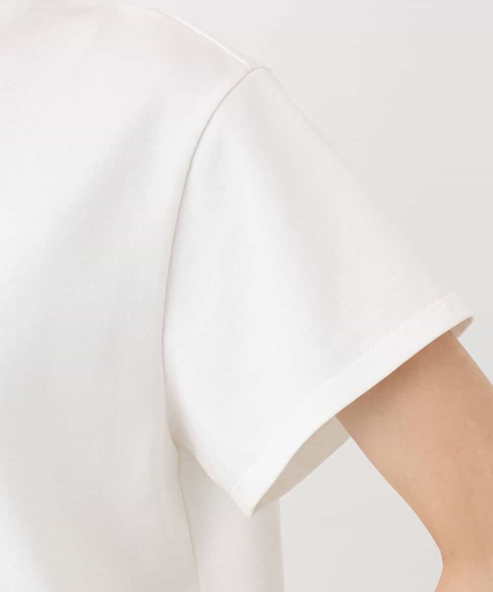 FKKHA53085 MK MICHEL KLEIN(MK ミッシェルクラン) ベーシックロゴTシャツ/洗える ホワイト
