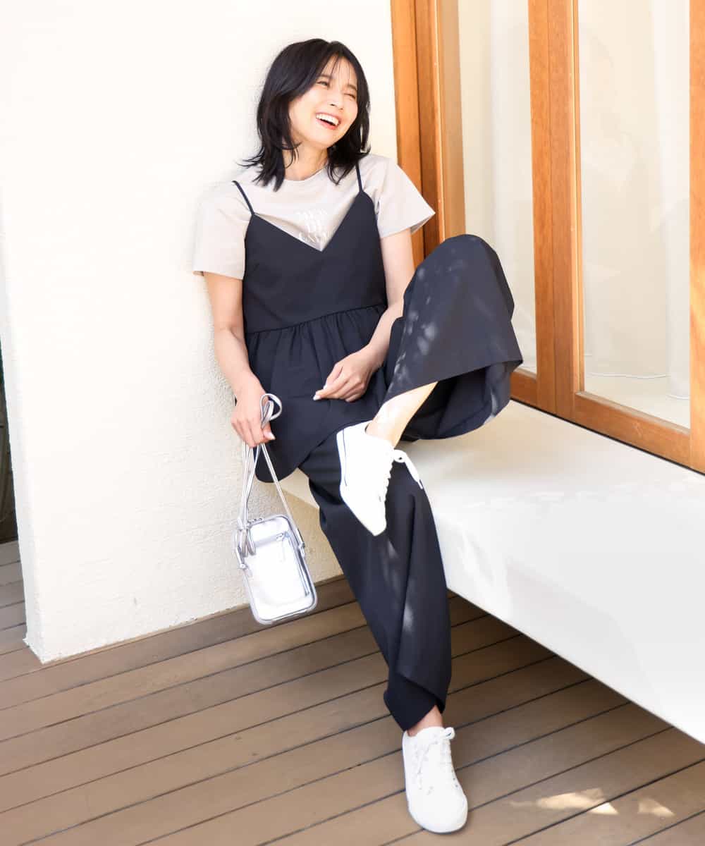 FKKHA53085 MK MICHEL KLEIN(MK ミッシェルクラン) ベーシックロゴTシャツ/洗える ホワイト