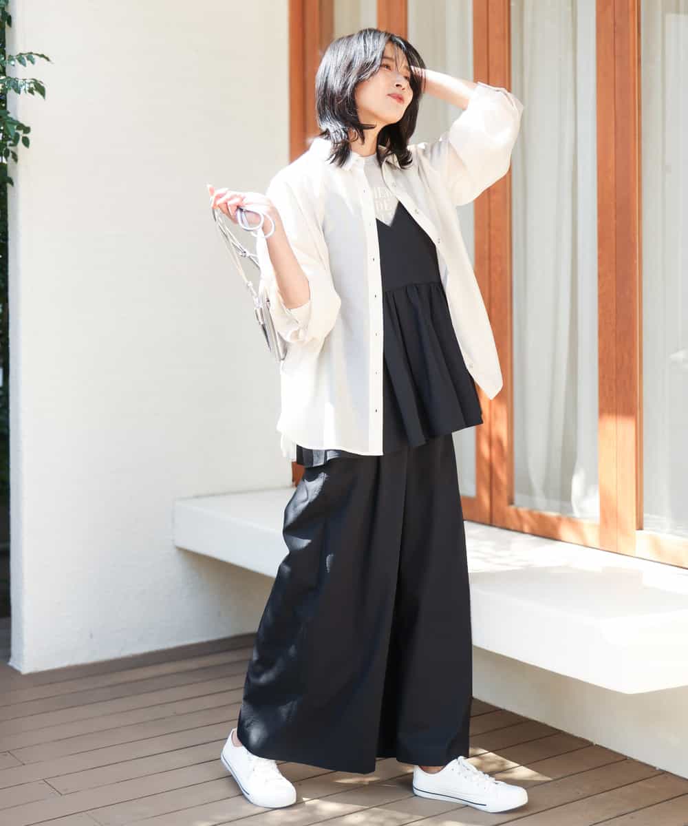 FKKHA53085 MK MICHEL KLEIN(MK ミッシェルクラン) ベーシックロゴTシャツ/洗える ホワイト