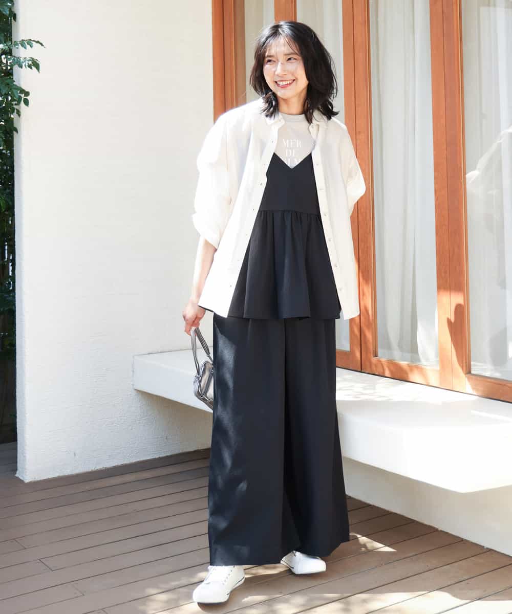 FKKHA53085 MK MICHEL KLEIN(MK ミッシェルクラン) ベーシックロゴTシャツ/洗える ホワイト