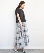FKKHA60090 MK MICHEL KLEIN(MK ミッシェルクラン) 裾ドロストデザインカットソー/接触冷感/洗える グレージュ