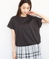 FKKHA60090 MK MICHEL KLEIN(MK ミッシェルクラン) 裾ドロストデザインカットソー/接触冷感/洗える グレージュ