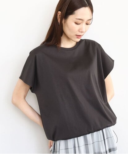 FKKHA60090 MK MICHEL KLEIN 裾ドロストデザインカットソー/接触冷感/洗える