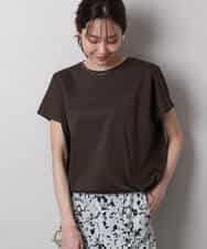 FKKHA60090 MK MICHEL KLEIN(MK ミッシェルクラン) コットン天竺ストライプカットソー グレージュ