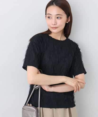 FKKHA61100 MK MICHEL KLEIN チュールテープカットソー/洗える