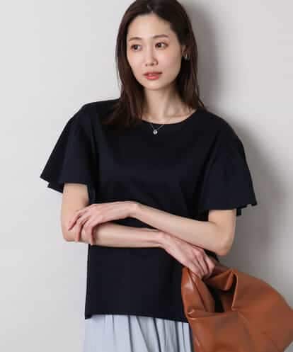 FKKHA63110 MK MICHEL KLEIN フレアースリーブ天竺カットソー/接触冷感/洗える