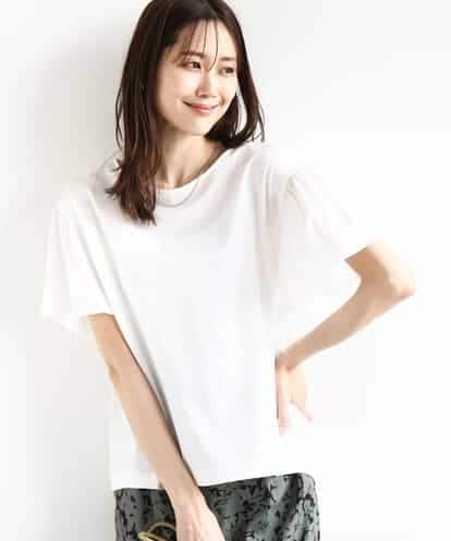 FKKHA63110 MK MICHEL KLEIN フレアースリーブ天竺カットソー/接触冷感/洗える