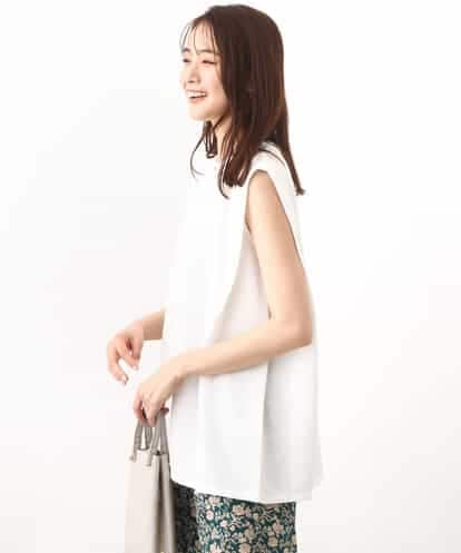 FKKHV65110 MK MICHEL KLEIN ふくれカットジャガード テントラインシルエットカットソー/洗える
