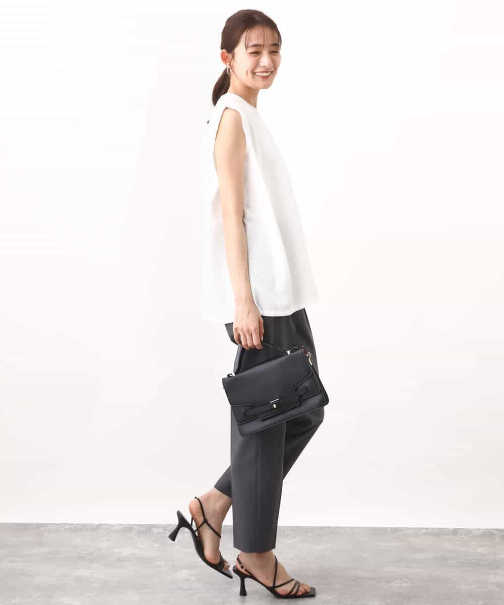 FKKHV65110 MK MICHEL KLEIN(MK ミッシェルクラン) ふくれカットジャガード テントラインシルエットカットソー/洗える グレー