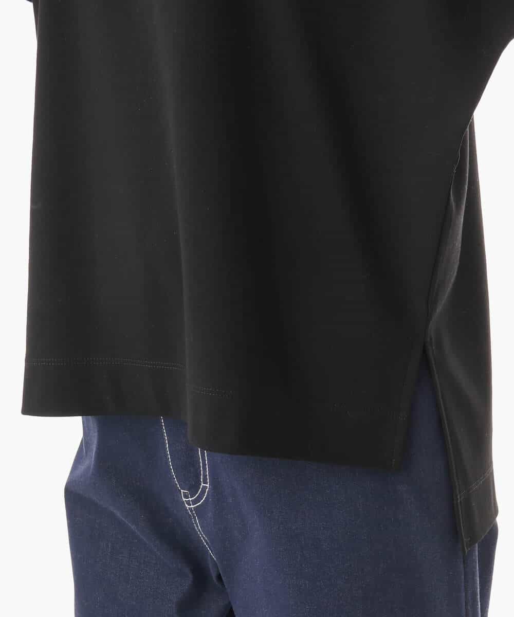 FKKID71130 MK MICHEL KLEIN(MK ミッシェルクラン) [UVカット/接触冷感/洗える]ギャザータックスリーブカットソー ブラック