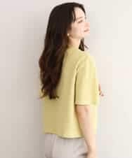 FKKID72110 MK MICHEL KLEIN(MK ミッシェルクラン) [洗える]ドット調アイレット レースTシャツ イエロー
