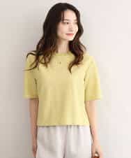 FKKID72110 MK MICHEL KLEIN(MK ミッシェルクラン) [洗える]ドット調アイレット レースTシャツ ホワイト