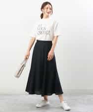 FKKIS19075 MK MICHEL KLEIN(MK ミッシェルクラン) モックネックロゴTシャツ/洗える ホワイト