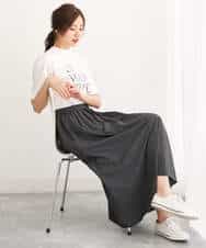 FKKIS19075 MK MICHEL KLEIN(MK ミッシェルクラン) モックネックロゴTシャツ/洗える ホワイト