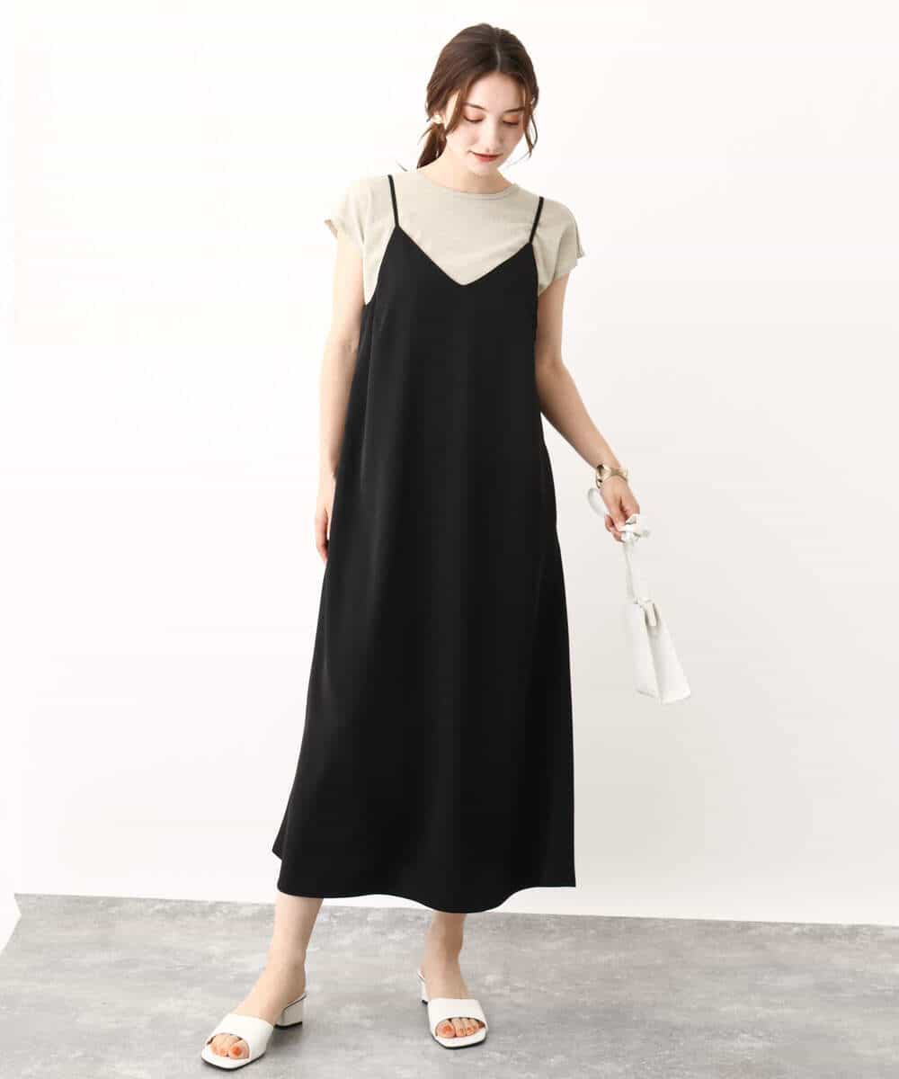 FKKIV72110 MK MICHEL KLEIN(MK ミッシェルクラン) ジャージーラメTシャツ/洗える ライトブルー