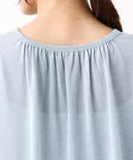 FKKIV72110 MK MICHEL KLEIN(MK ミッシェルクラン) ジャージーラメTシャツ/洗える ライトブルー