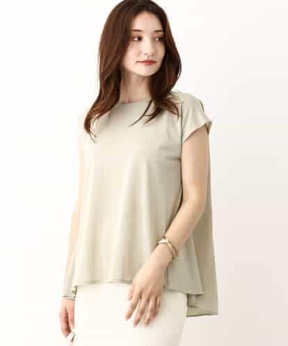 FKKIV72110 MK MICHEL KLEIN ジャージーラメTシャツ/洗える